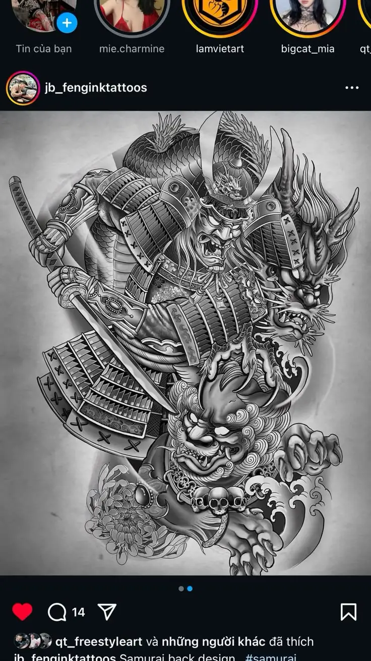 Khám phá hình xăm nửa lưng samurai ấn tượng 52