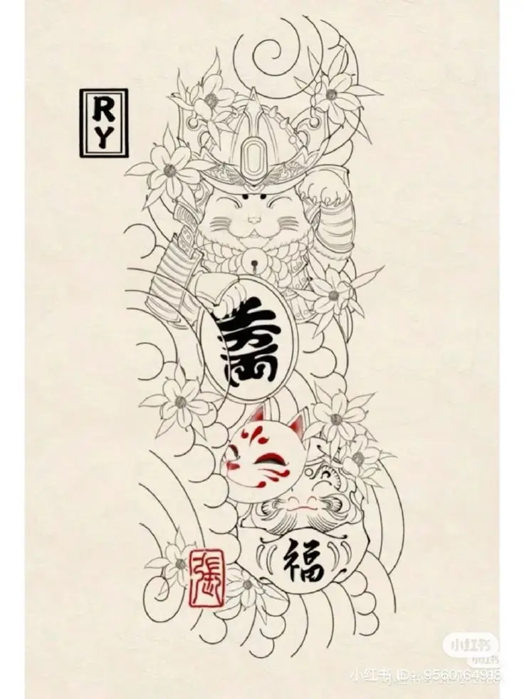 Khám phá hình xăm nửa lưng samurai ấn tượng 53