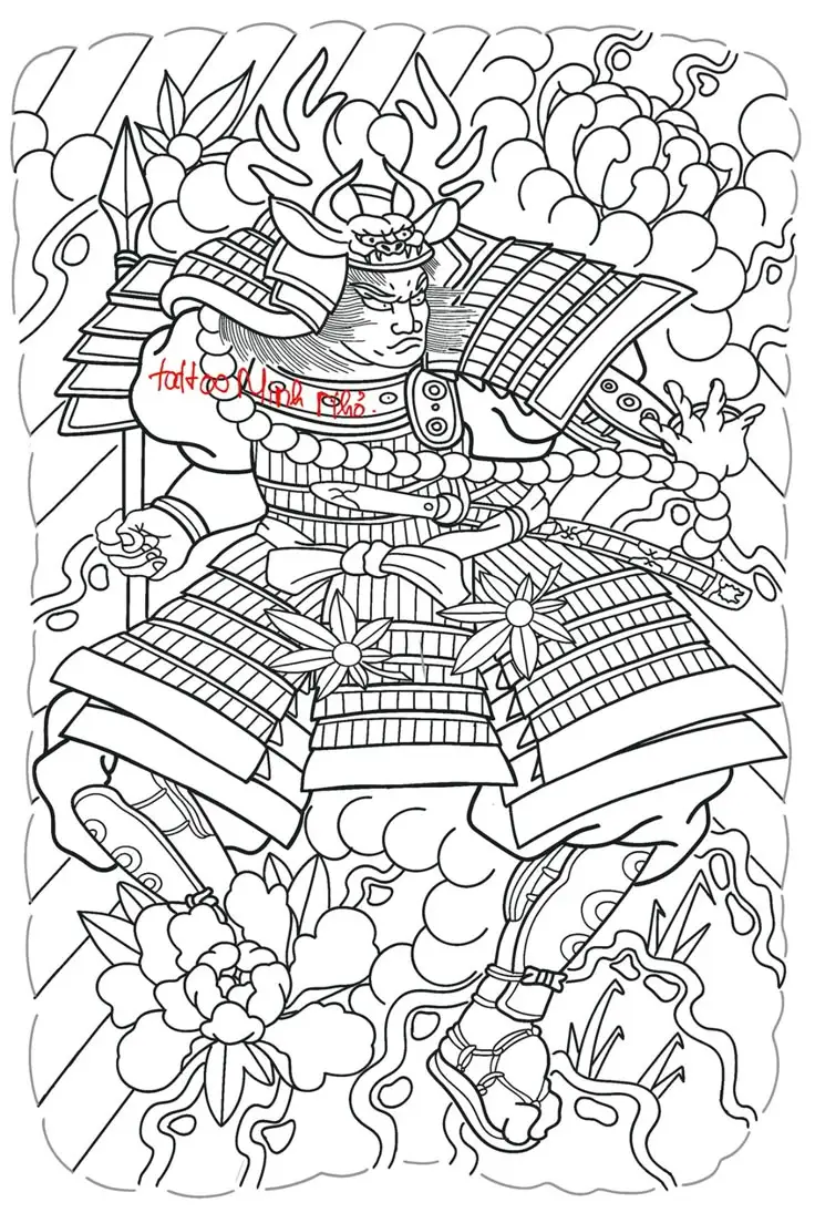 Khám phá hình xăm nửa lưng samurai ấn tượng 58