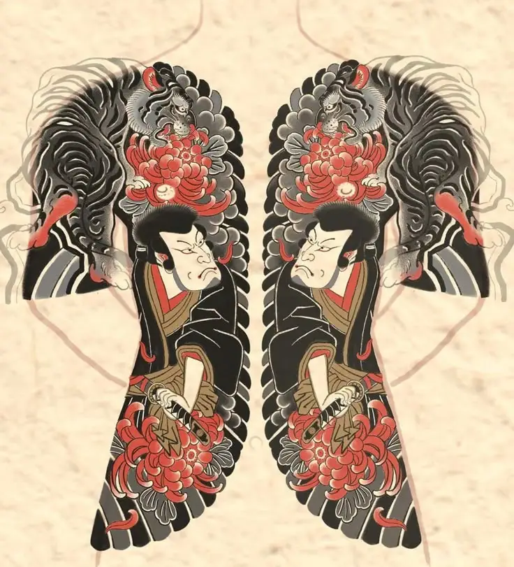 Khám phá hình xăm nửa lưng samurai ấn tượng 63