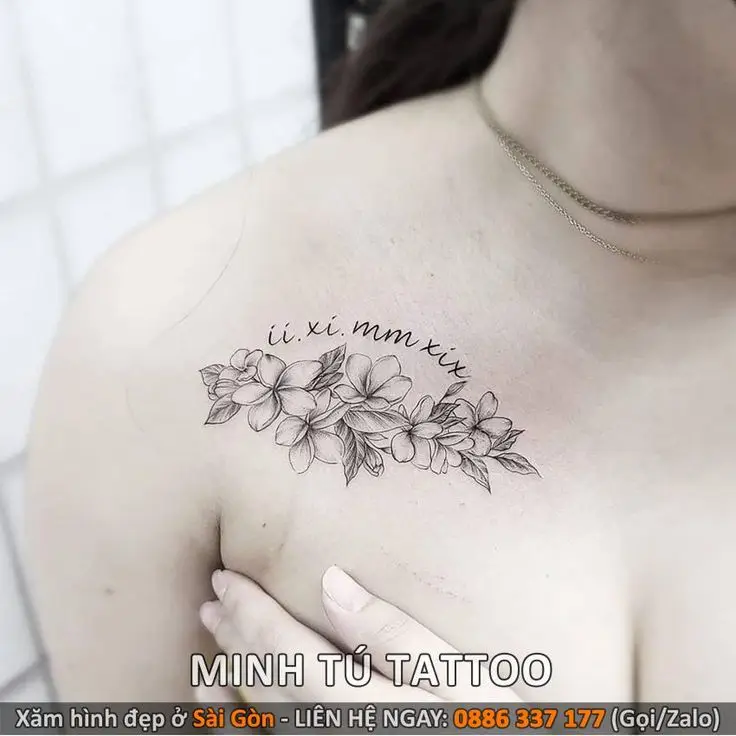 Hình Xăm Ngực Nữ Đẹp và Chất: Gợi Ý Mẫu Mới 19