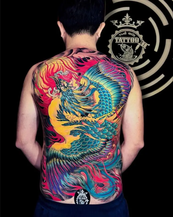 Hình xăm phượng hoàng kín lưng nam: 50 ý tưởng độc đáo 6