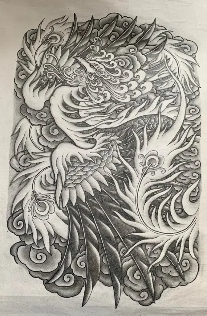 Hình xăm phượng hoàng kín lưng nam: 50 ý tưởng độc đáo 20