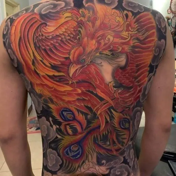 Hình xăm phượng hoàng kín lưng nam: 50 ý tưởng độc đáo 37
