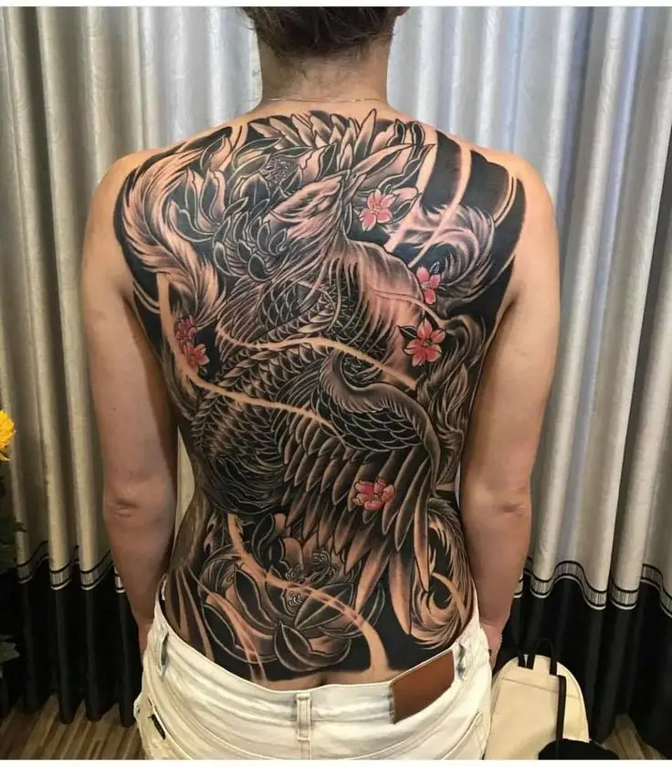 Hình xăm phượng hoàng kín lưng nam: 50 ý tưởng độc đáo 50