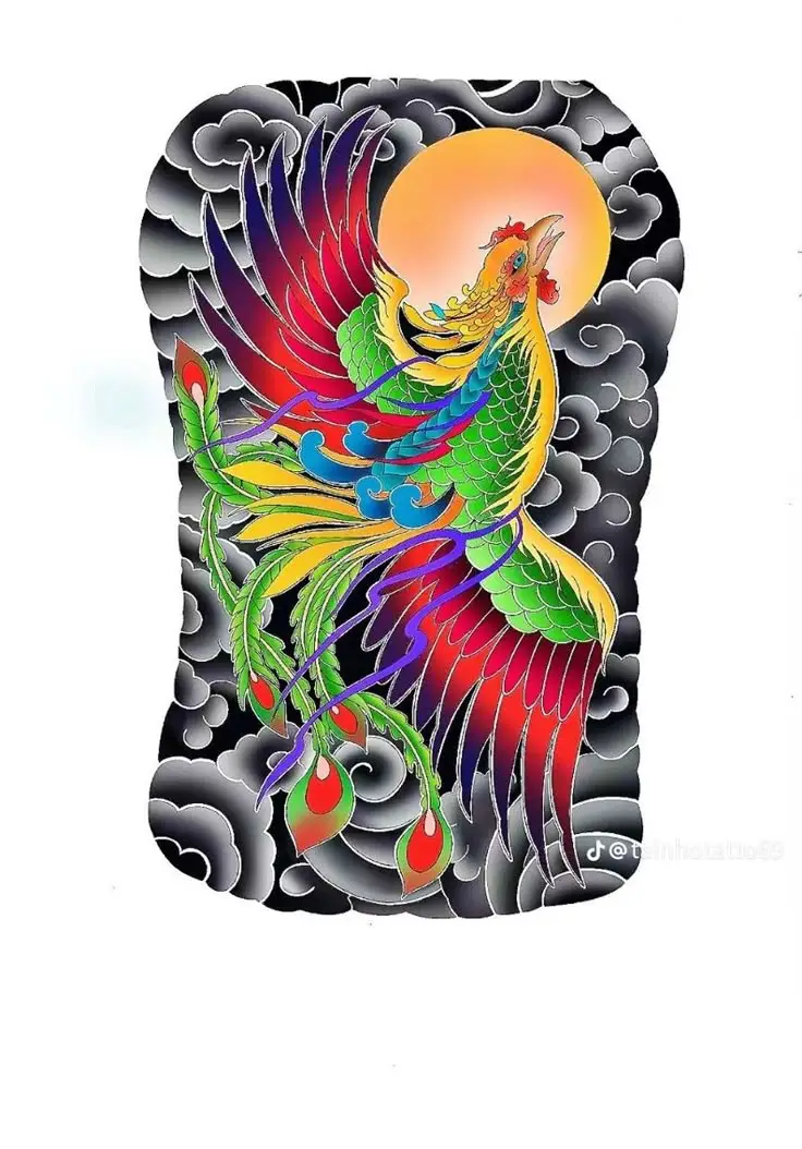 Hình xăm phượng hoàng kín lưng nam: 50 ý tưởng độc đáo 54