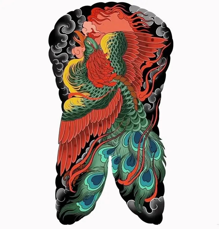 Hình xăm phượng hoàng kín lưng nam: 50 ý tưởng độc đáo 61