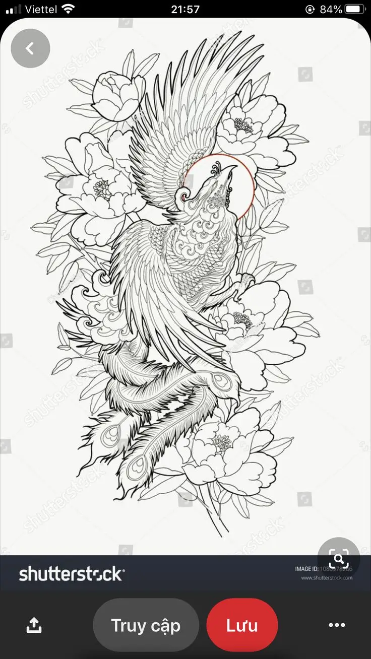Hình xăm phượng hoàng lửa full lưng: Khám phá 50 mẫu ấn tượng 28