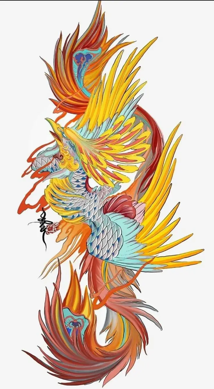 Hình xăm phượng hoàng lửa full lưng: Khám phá 50 mẫu ấn tượng 48