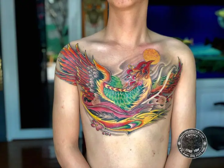 Hình xăm phượng hoàng lửa full lưng: Khám phá 50 mẫu ấn tượng 54