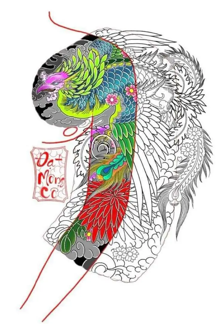 Hình Xăm Phượng Hoàng Vắt Vai: Tượng Trưng Cho Sự Tái Sinh 1