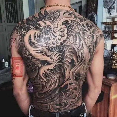 Hình Xăm Phượng Hoàng Vắt Vai: Tượng Trưng Cho Sự Tái Sinh 27