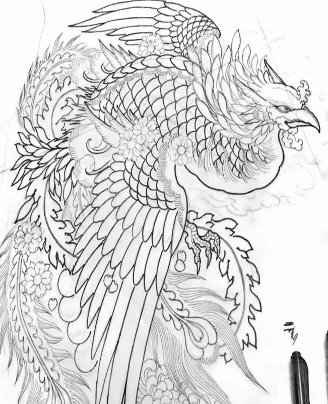Hình Xăm Phượng Hoàng Vắt Vai: Tượng Trưng Cho Sự Tái Sinh 32