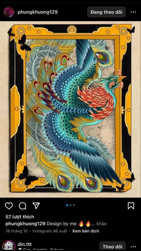 Hình Xăm Phượng Hoàng Vắt Vai: Tượng Trưng Cho Sự Tái Sinh 35