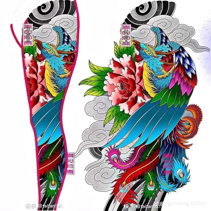 Hình Xăm Phượng Hoàng Vắt Vai: Tượng Trưng Cho Sự Tái Sinh 37