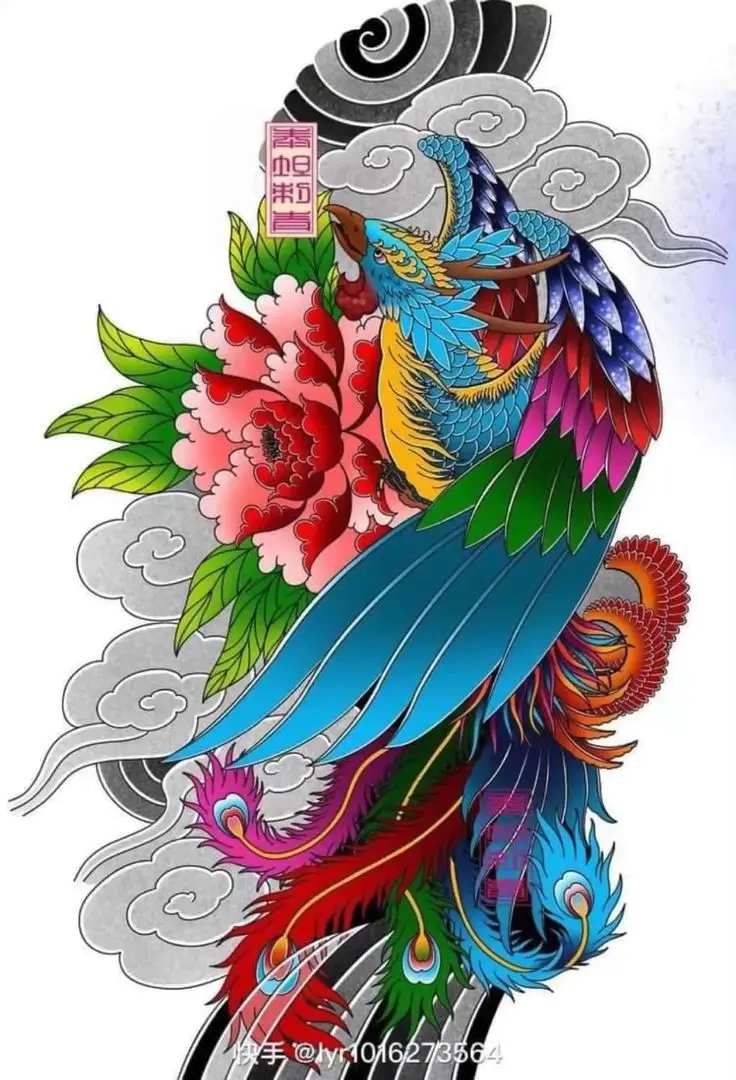Hình Xăm Phượng Hoàng Vắt Vai: Tượng Trưng Cho Sự Tái Sinh 41