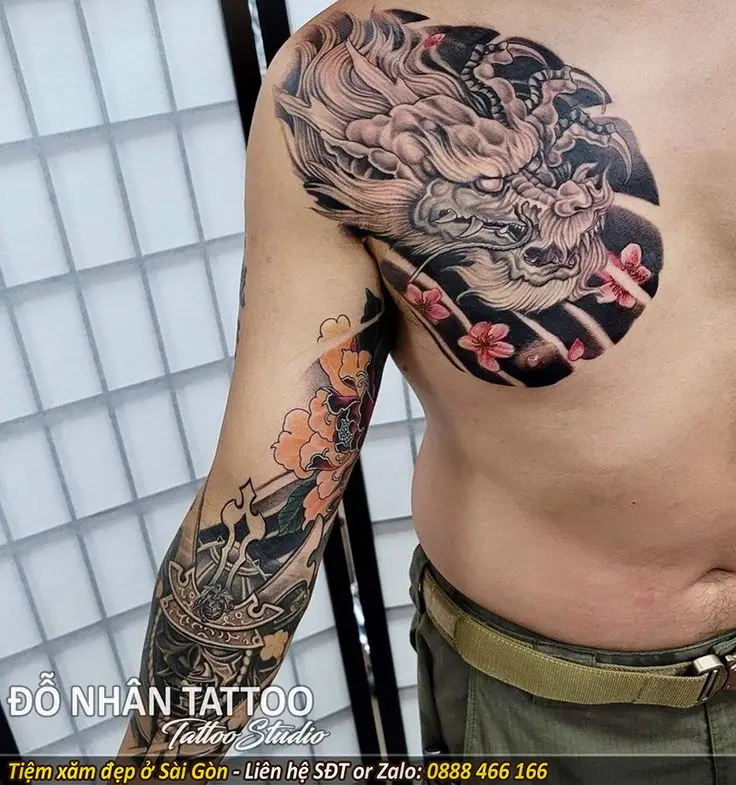Hình xăm rồng ở ngực: 50 thiết kế táo bạo cho nam 12