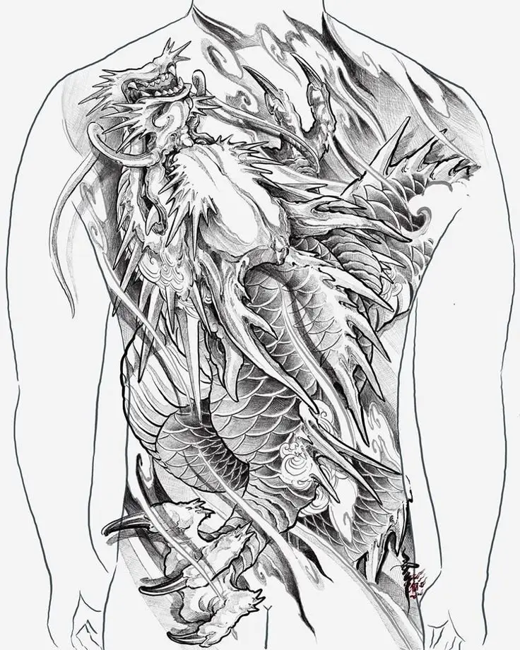 Hình xăm rồng ở ngực: 50 thiết kế táo bạo cho nam 26