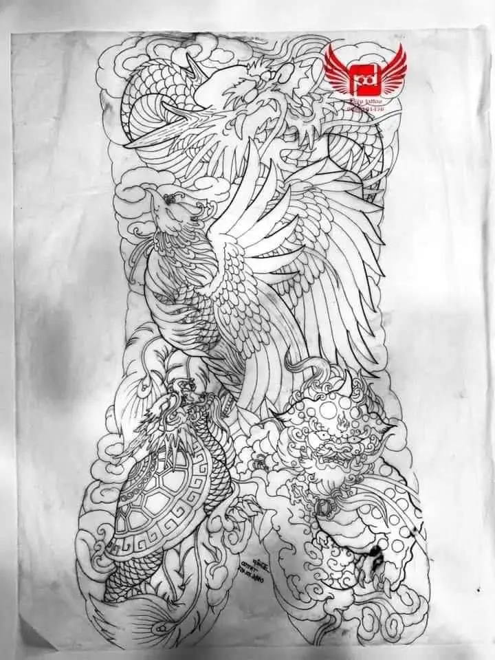 Hình xăm rồng ở ngực: 50 thiết kế táo bạo cho nam 39
