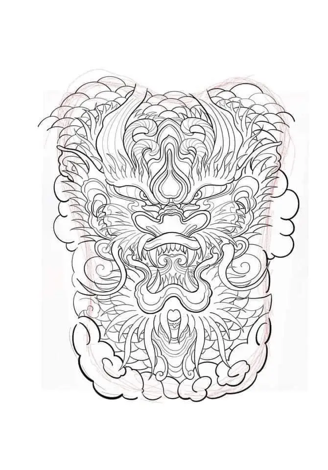 Hình xăm rồng ở ngực: 50 thiết kế táo bạo cho nam 56