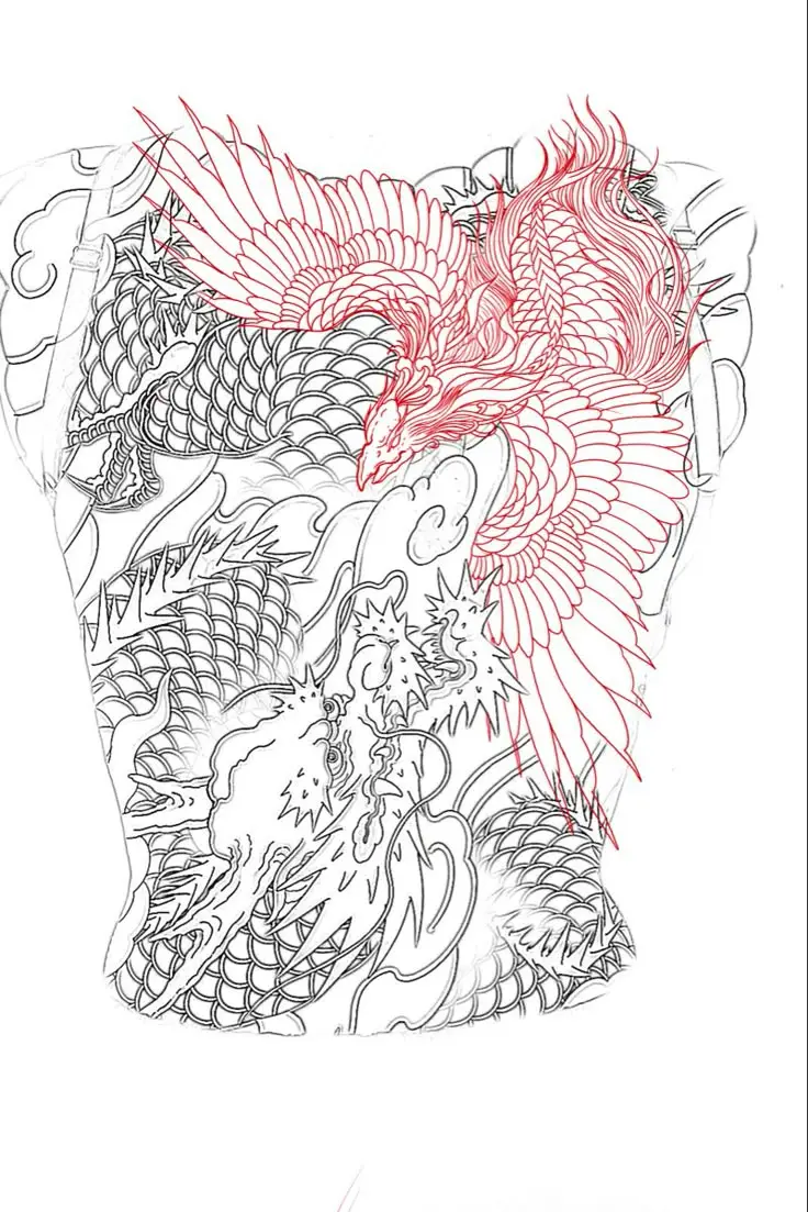 Hình xăm rồng ở ngực: 50 thiết kế táo bạo cho nam 59