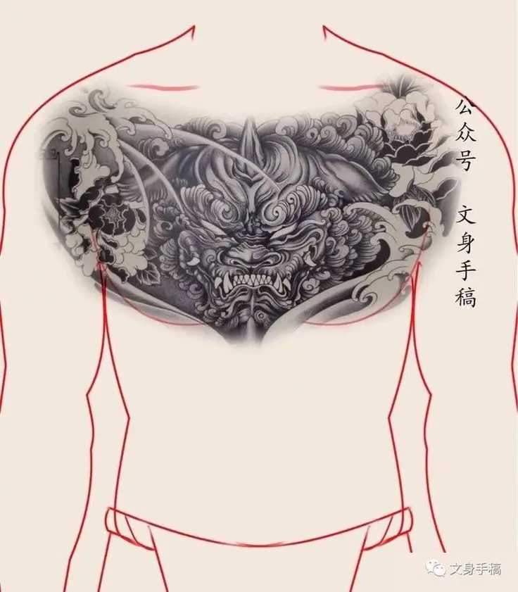 Hình xăm rồng ở ngực: 50 thiết kế táo bạo cho nam 60
