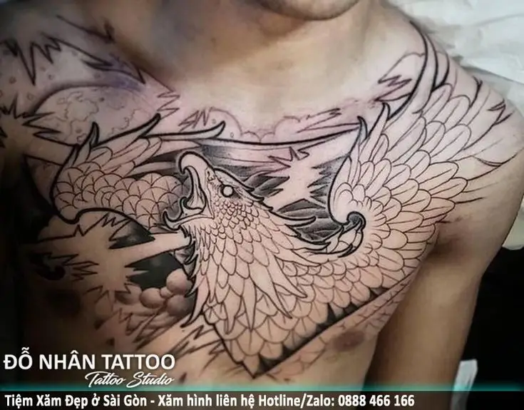 Hình xăm rồng ở ngực: 50 thiết kế táo bạo cho nam 71
