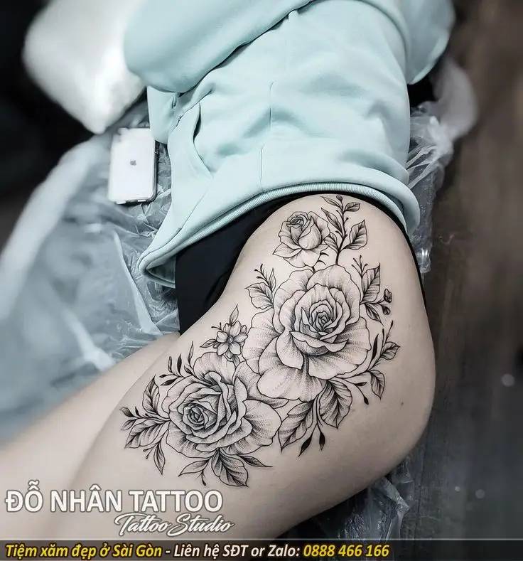 Hình Xăm Đùi Cho Nữ: Lựa Chọn Thời Thượng và Nữ Tính 23