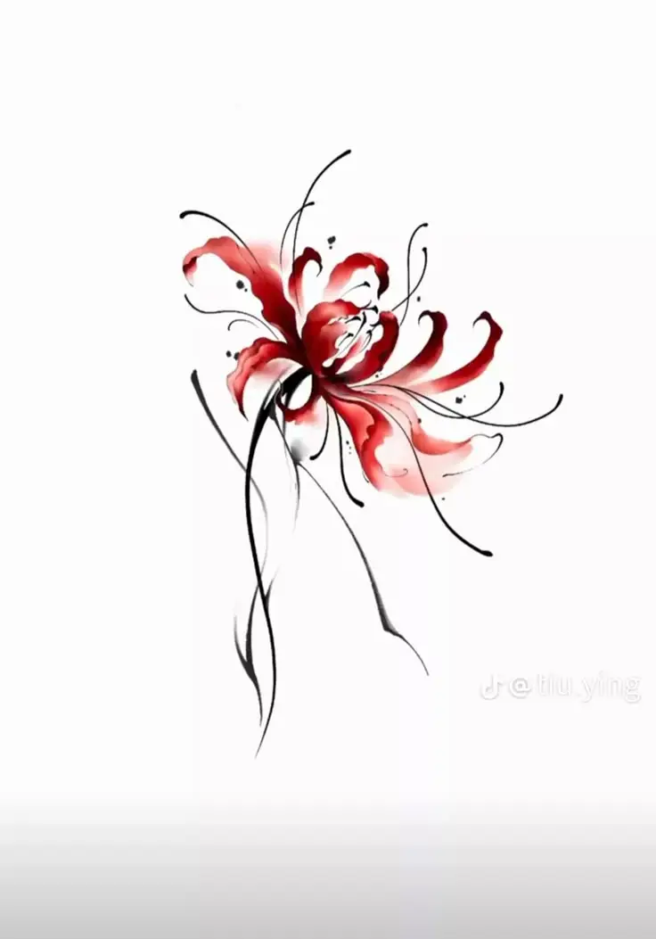 Hoa Bỉ Ngạn Hình Xăm – Sự Kết Hợp Giữa Sắc Đẹp Và Nỗi Buồn 2