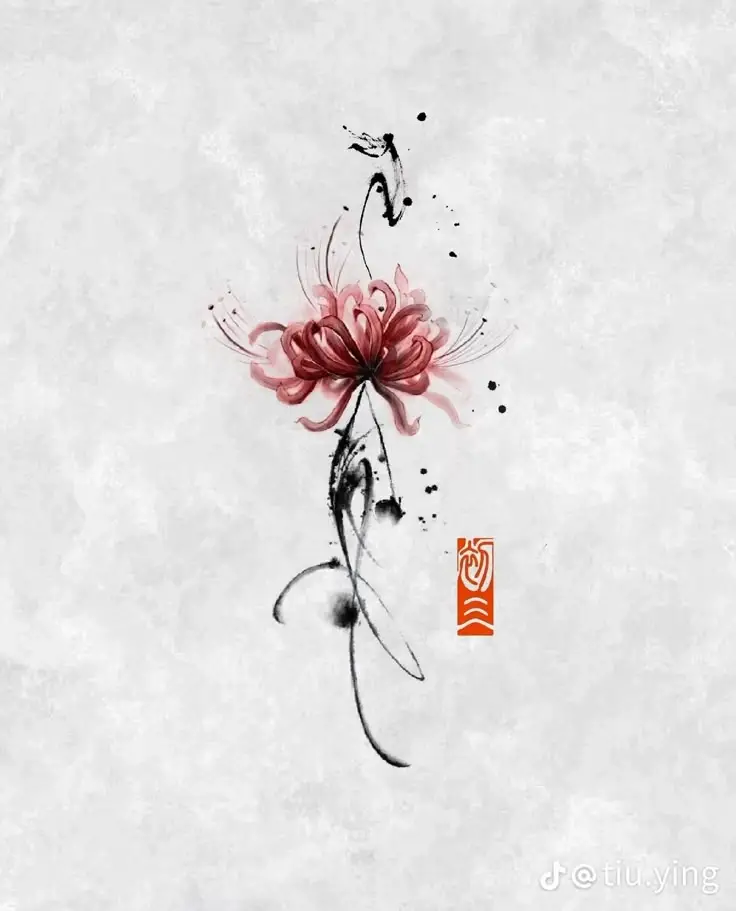 Hoa Bỉ Ngạn Hình Xăm – Sự Kết Hợp Giữa Sắc Đẹp Và Nỗi Buồn 5