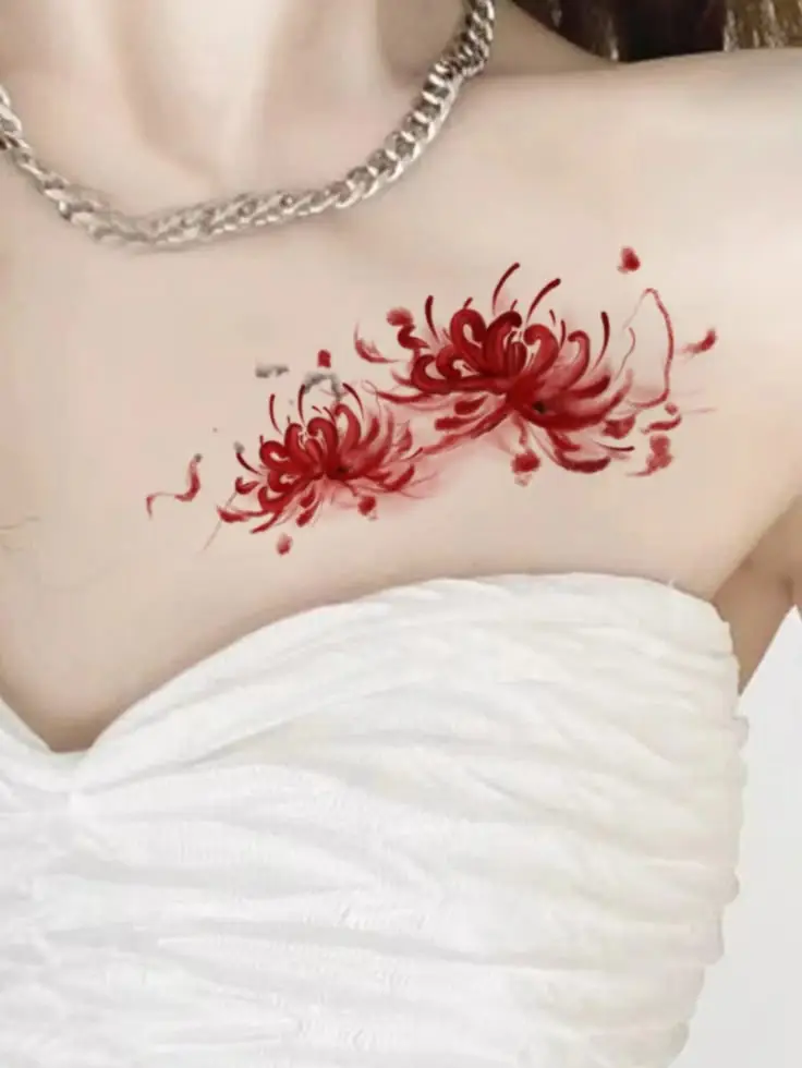 Hoa Bỉ Ngạn Hình Xăm – Sự Kết Hợp Giữa Sắc Đẹp Và Nỗi Buồn 11