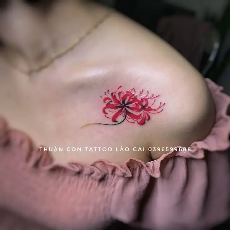 Hoa Bỉ Ngạn Hình Xăm – Sự Kết Hợp Giữa Sắc Đẹp Và Nỗi Buồn 12