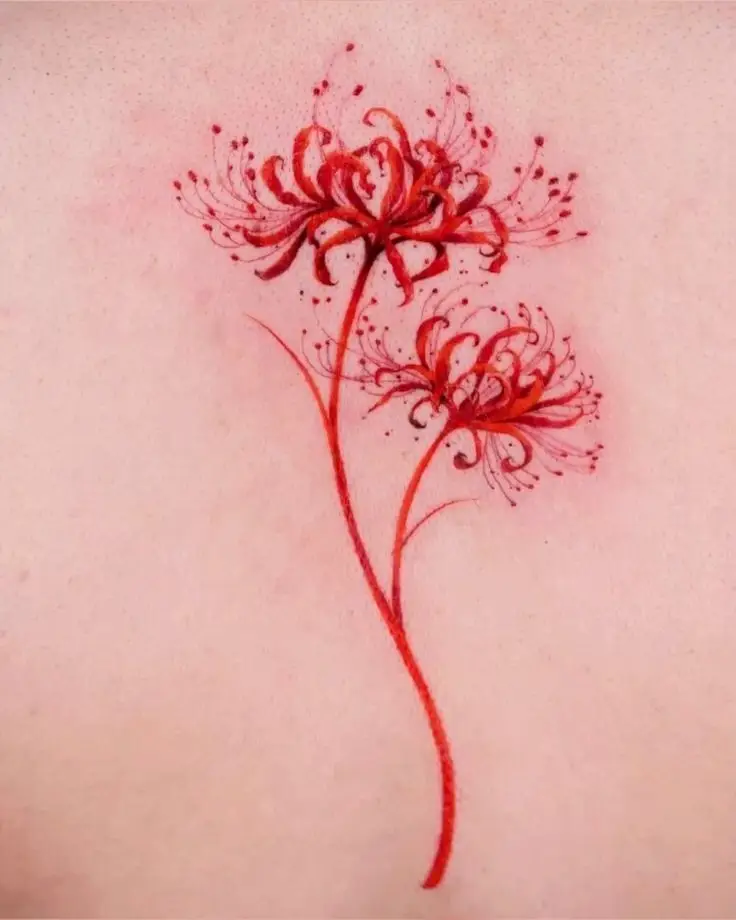 Hoa Bỉ Ngạn Hình Xăm – Sự Kết Hợp Giữa Sắc Đẹp Và Nỗi Buồn 23