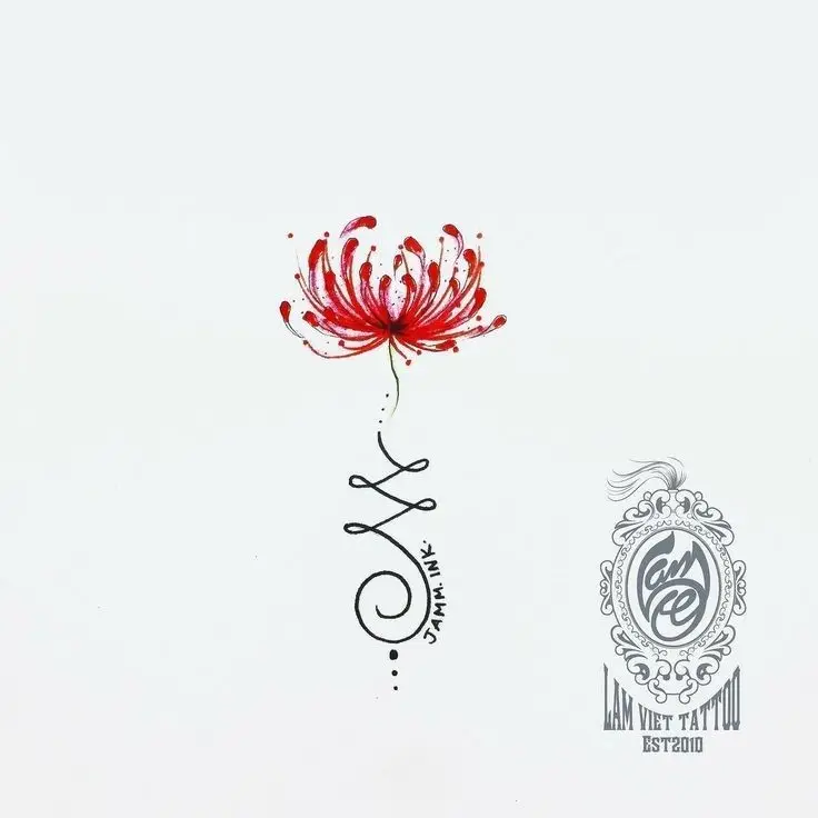 Hoa Bỉ Ngạn Hình Xăm – Sự Kết Hợp Giữa Sắc Đẹp Và Nỗi Buồn 39