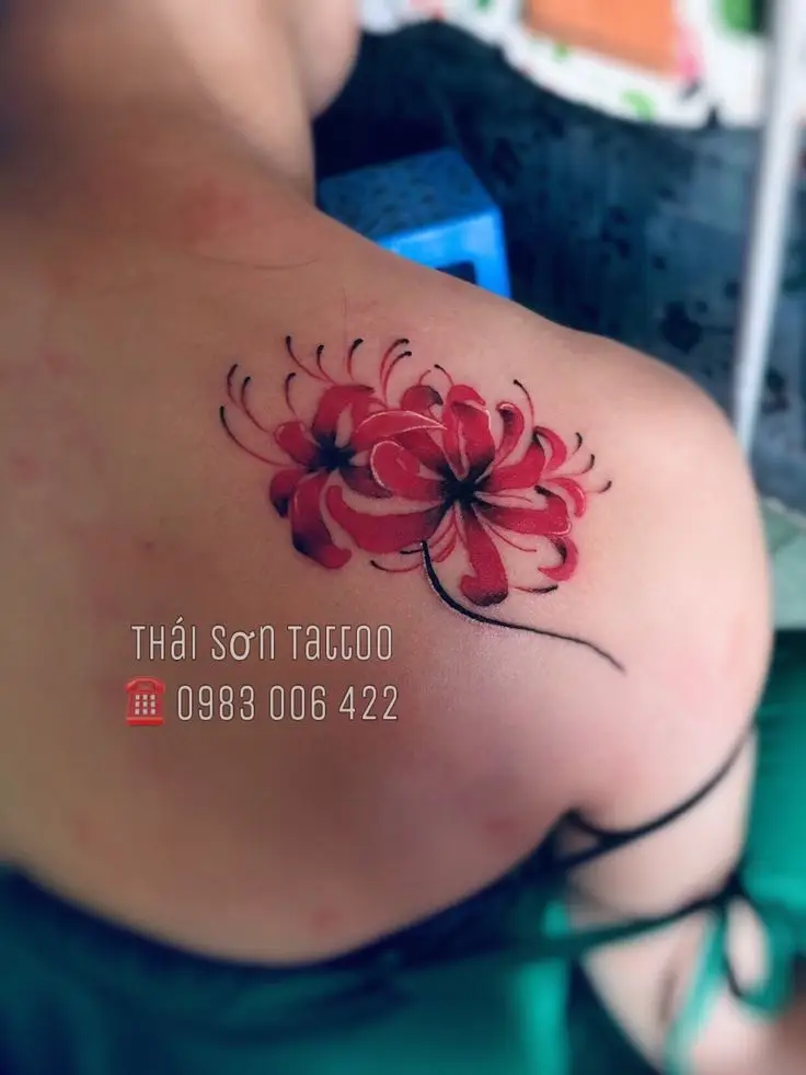 Hoa Bỉ Ngạn Hình Xăm – Sự Kết Hợp Giữa Sắc Đẹp Và Nỗi Buồn 46