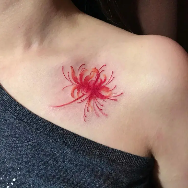 Hoa Bỉ Ngạn Hình Xăm – Sự Kết Hợp Giữa Sắc Đẹp Và Nỗi Buồn 50