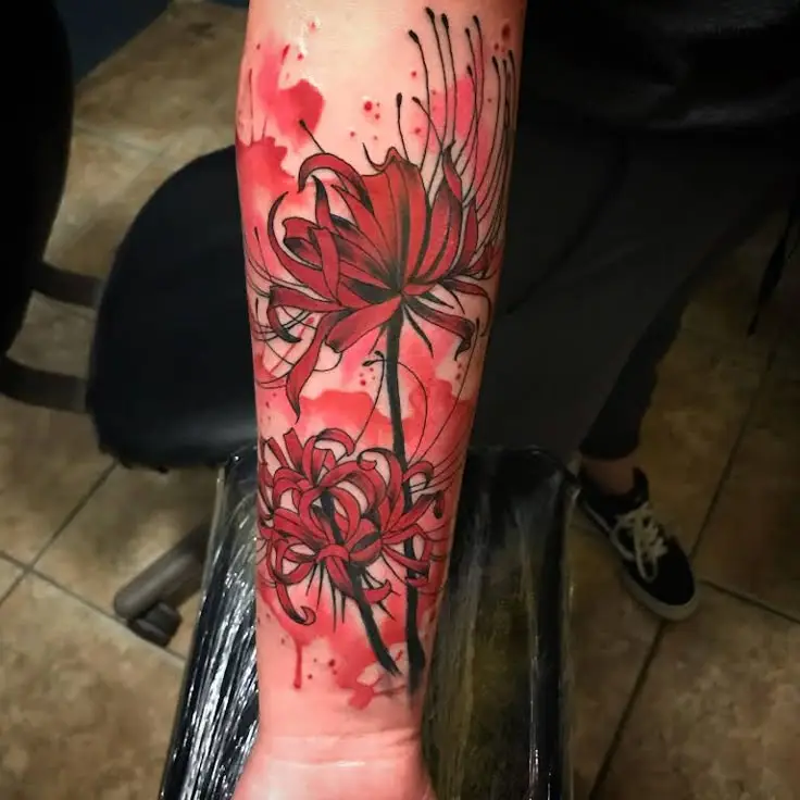 Hoa Bỉ Ngạn Hình Xăm – Sự Kết Hợp Giữa Sắc Đẹp Và Nỗi Buồn 68