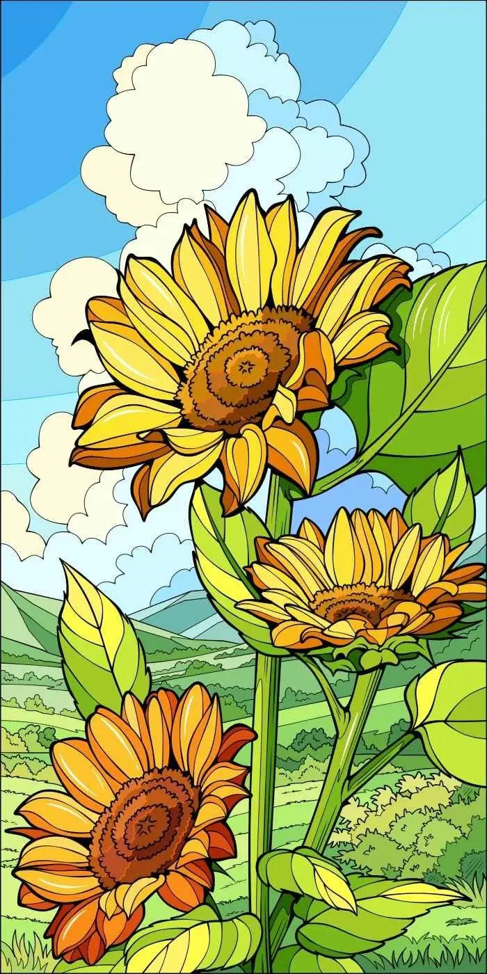 Hoa Hướng Dương Tô Màu - Nguồn Cảm Hứng Từ Thiên Nhiên 32