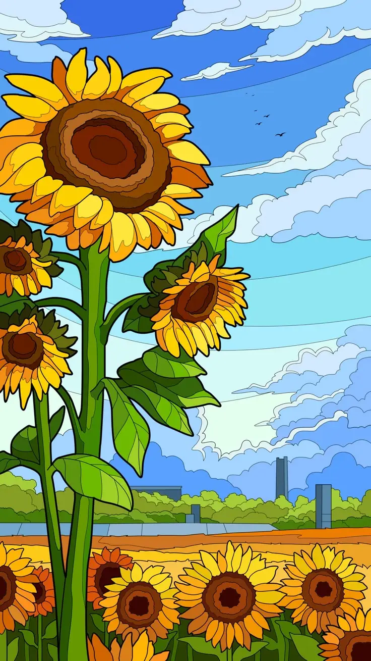 Hoa Hướng Dương Tô Màu - Nguồn Cảm Hứng Từ Thiên Nhiên 44