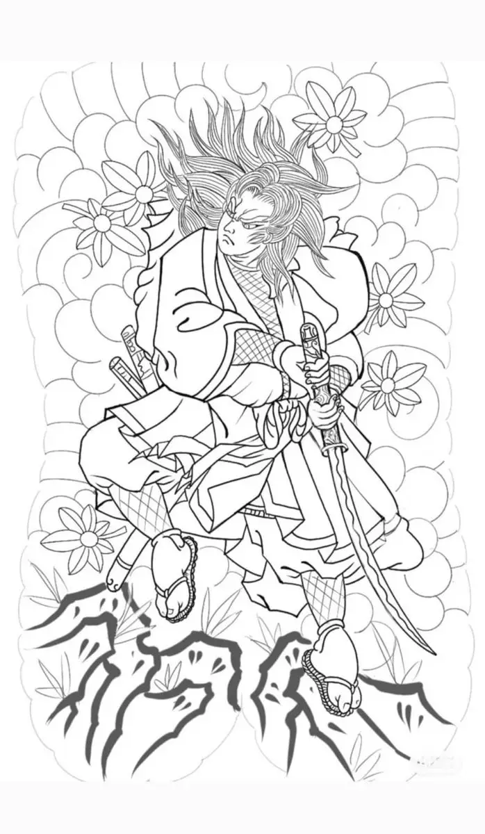 Khung Hình Xăm Nhật Cổ Kín Lưng Đặc Sắc 23