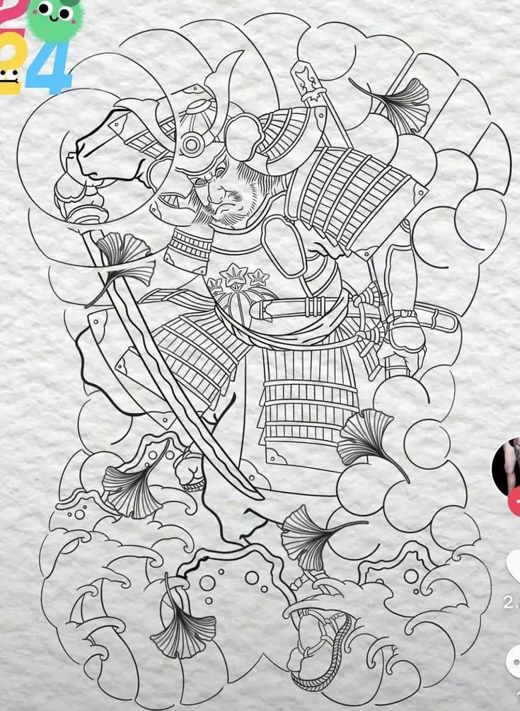 Khung Hình Xăm Nhật Cổ Kín Lưng Đặc Sắc 31