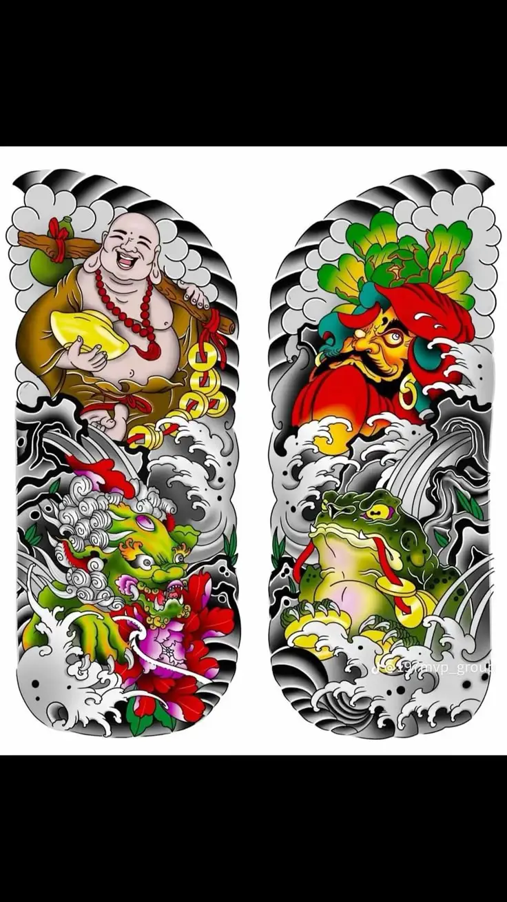 Khung Hình Xăm Nhật Cổ Kín Lưng Đặc Sắc 36