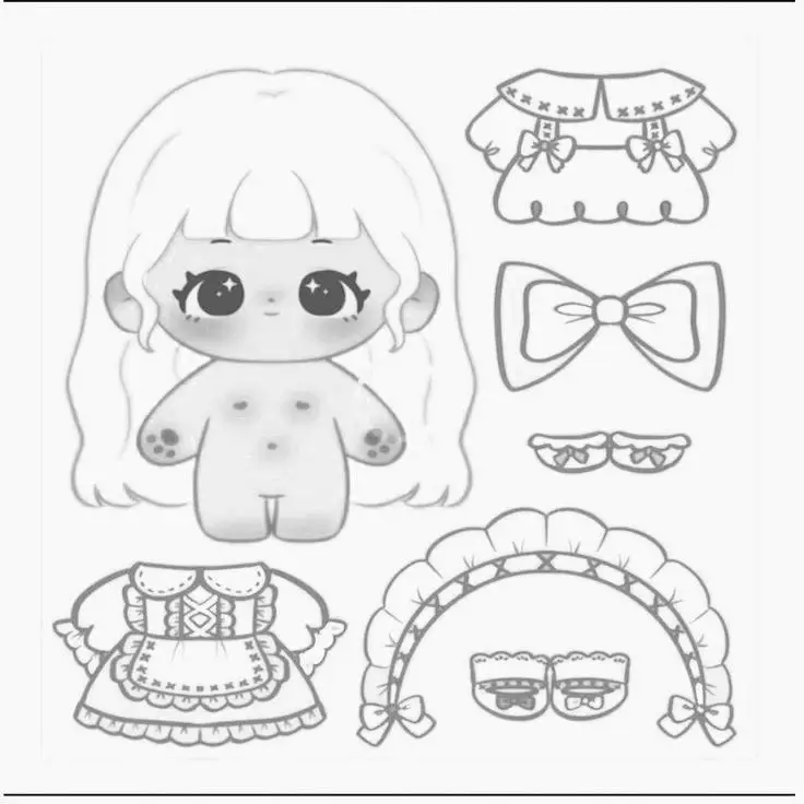 Làm Búp Bê Giấy: Những Trang Tô Màu Cho Bé Yêu Thích 46