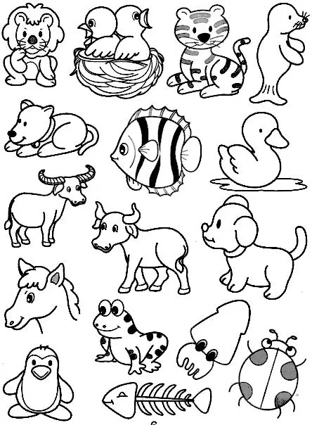 Tranh Tô Màu Con Vật Cho Mầm Non Dễ Thương 26