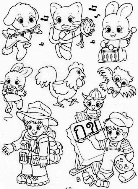 Tranh Tô Màu Con Vật Cho Mầm Non Dễ Thương 30