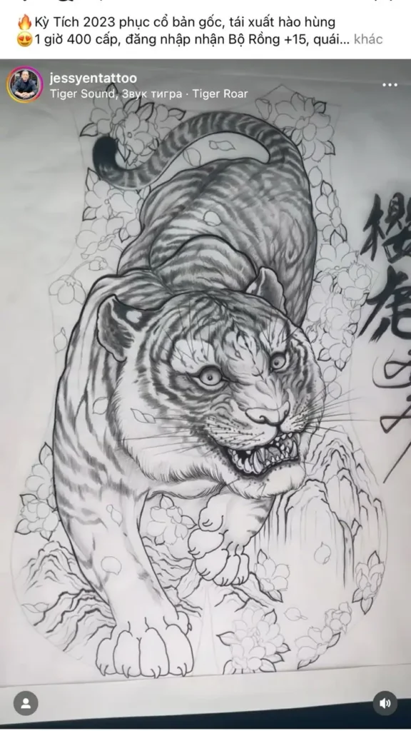 Mẫu Hình Xăm Hổ Xuống Núi: Đậm Đà Tình Cảm Văn Hóa 38