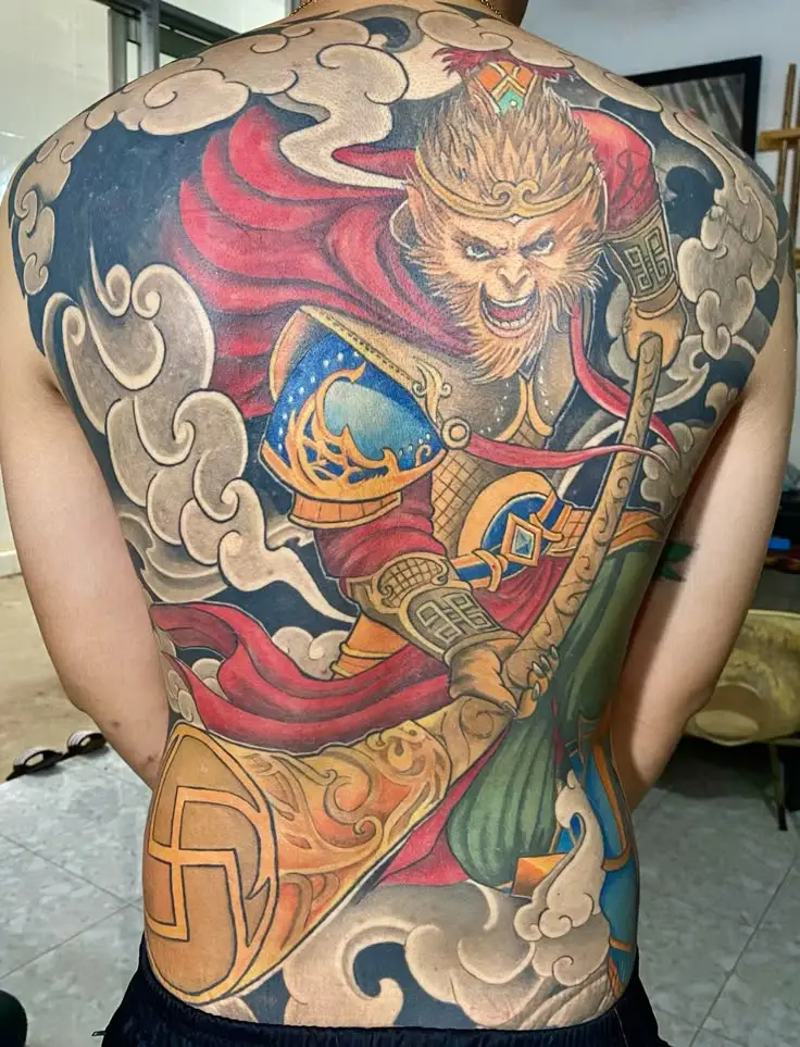 Mẫu hình xăm ngộ không full lưng – Hình xăm độc đáo từ văn hóa dân gian 8