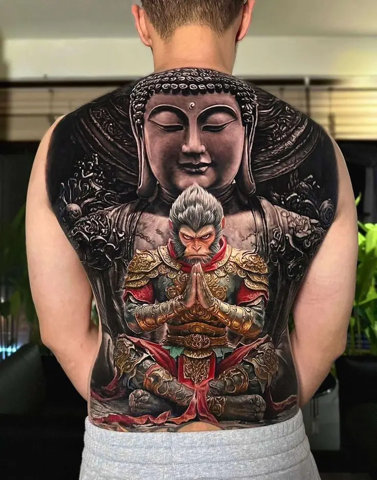 Mẫu hình xăm ngộ không full lưng – Hình xăm độc đáo từ văn hóa dân gian 9