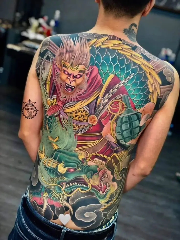 Mẫu hình xăm ngộ không full lưng – Hình xăm độc đáo từ văn hóa dân gian 16