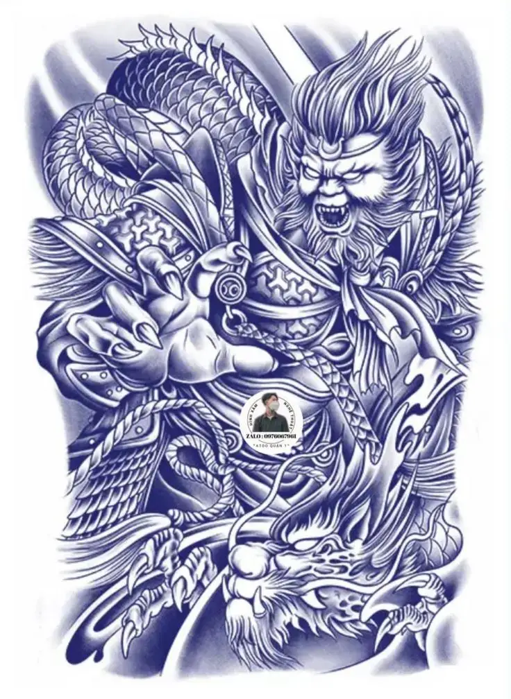 Mẫu hình xăm ngộ không full lưng – Hình xăm độc đáo từ văn hóa dân gian 21